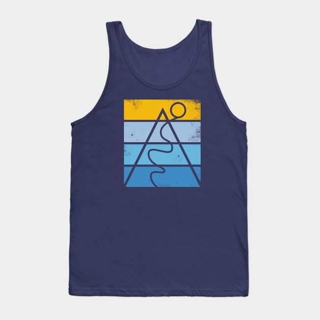 Mountain Sunset Vinatge Tank Top by Vanphirst